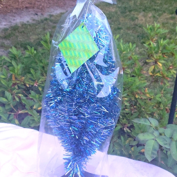 Urban Outfitters Blue & Silver Tabletop Tree - Picture 1 of 3